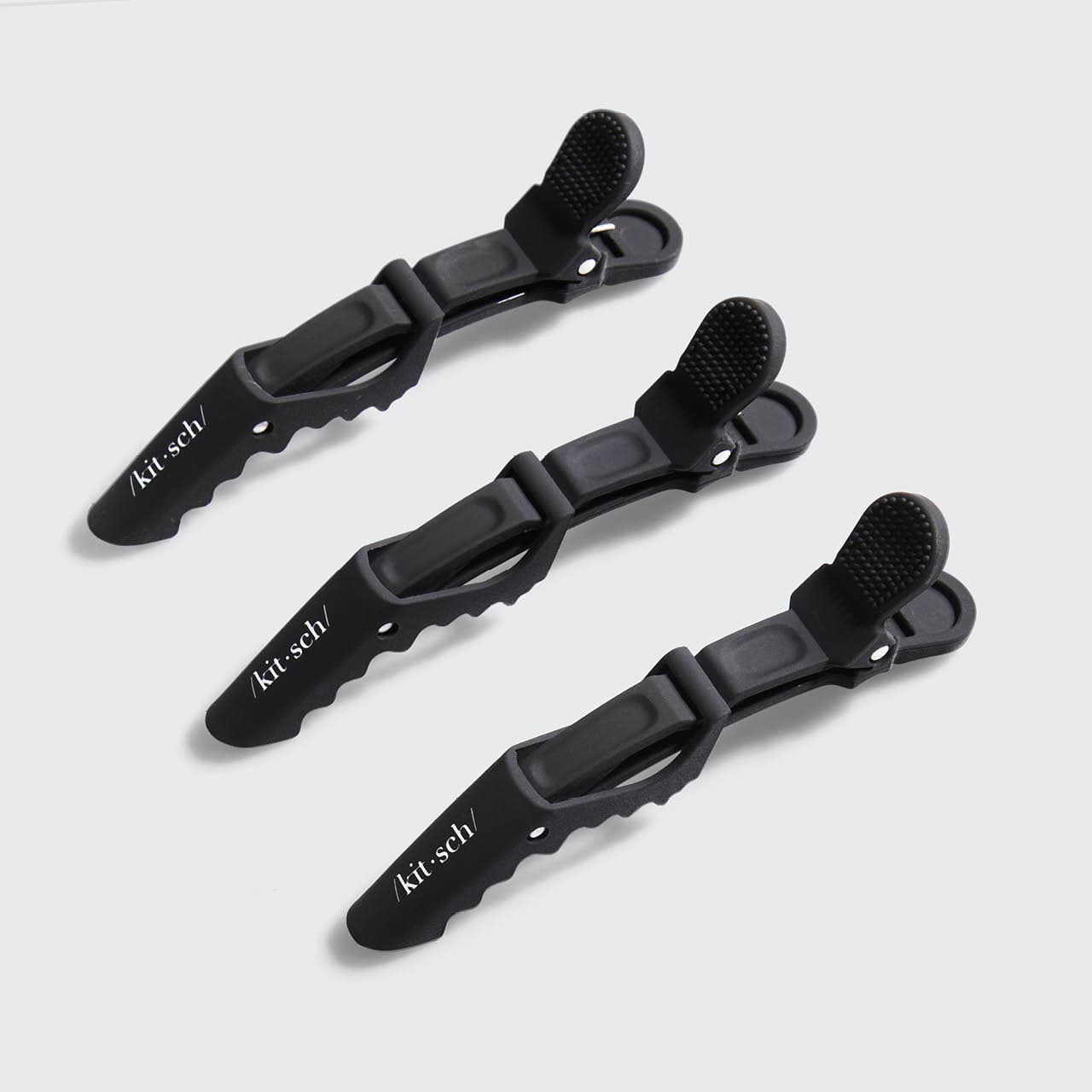 Black No-Slip Alligator Clips 3pc Set - Image 2