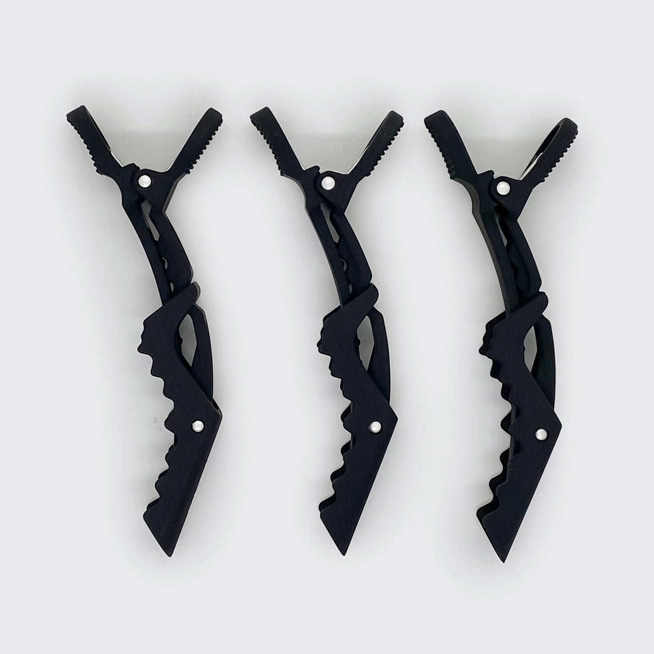 Black No-Slip Alligator Clips 3pc Set - Image 3