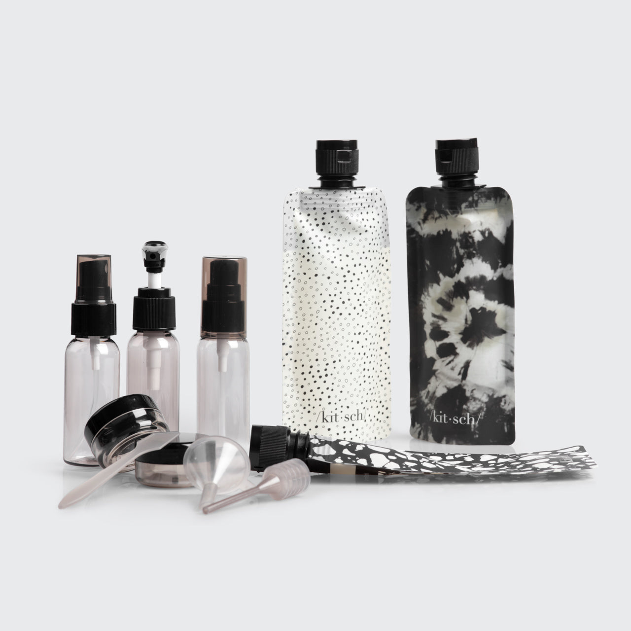 Black & Ivory Travel Bottles for Toiletries 11pc Set - Image 2