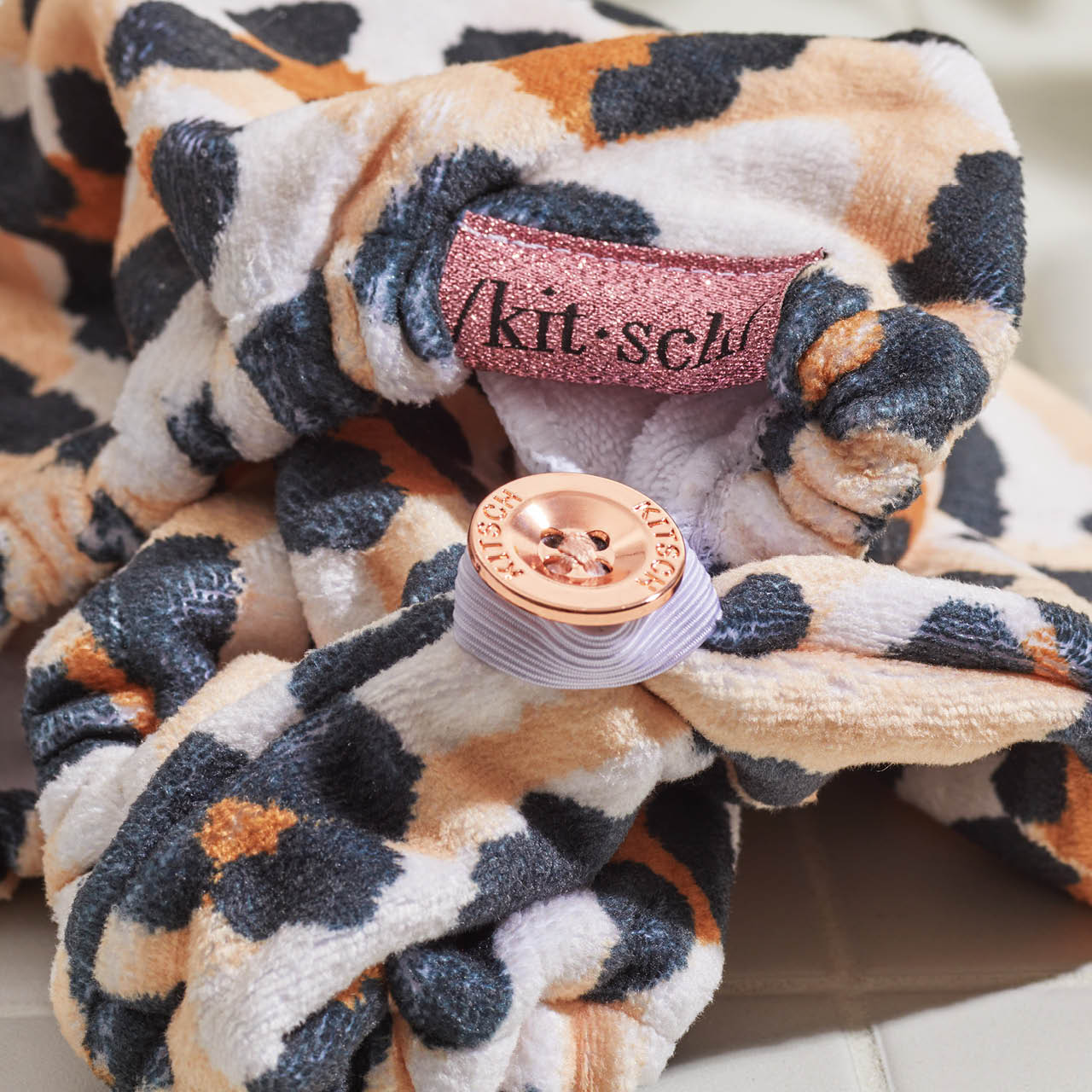 Microfiber Hair Towel - Leopard - Image 3