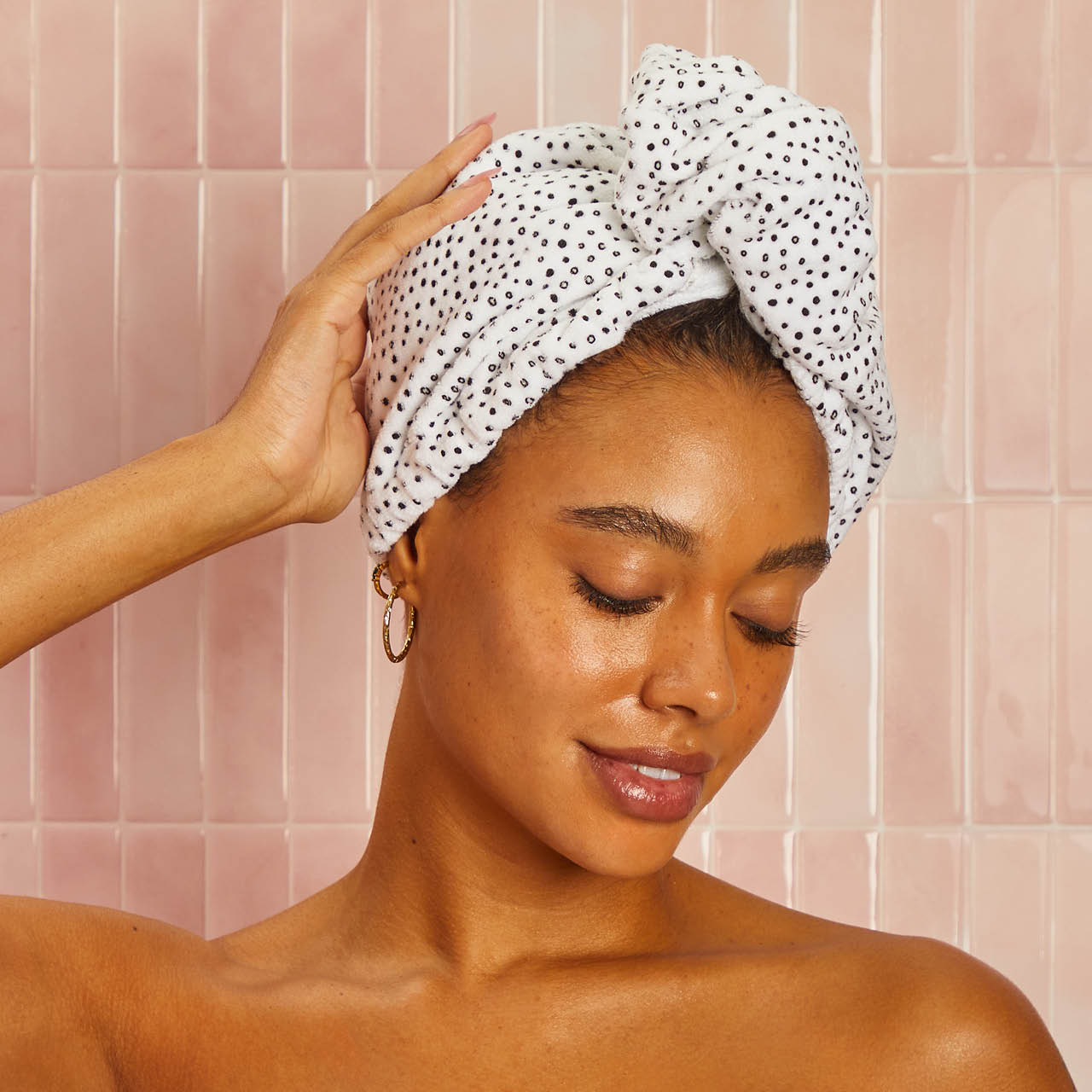 Microfiber Hair Towel - Micro Dot - Image 2