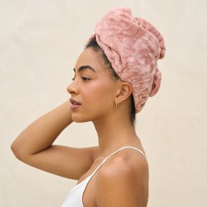 Alternative view of Terracotta Plush Microfiber Hair Towel Turban