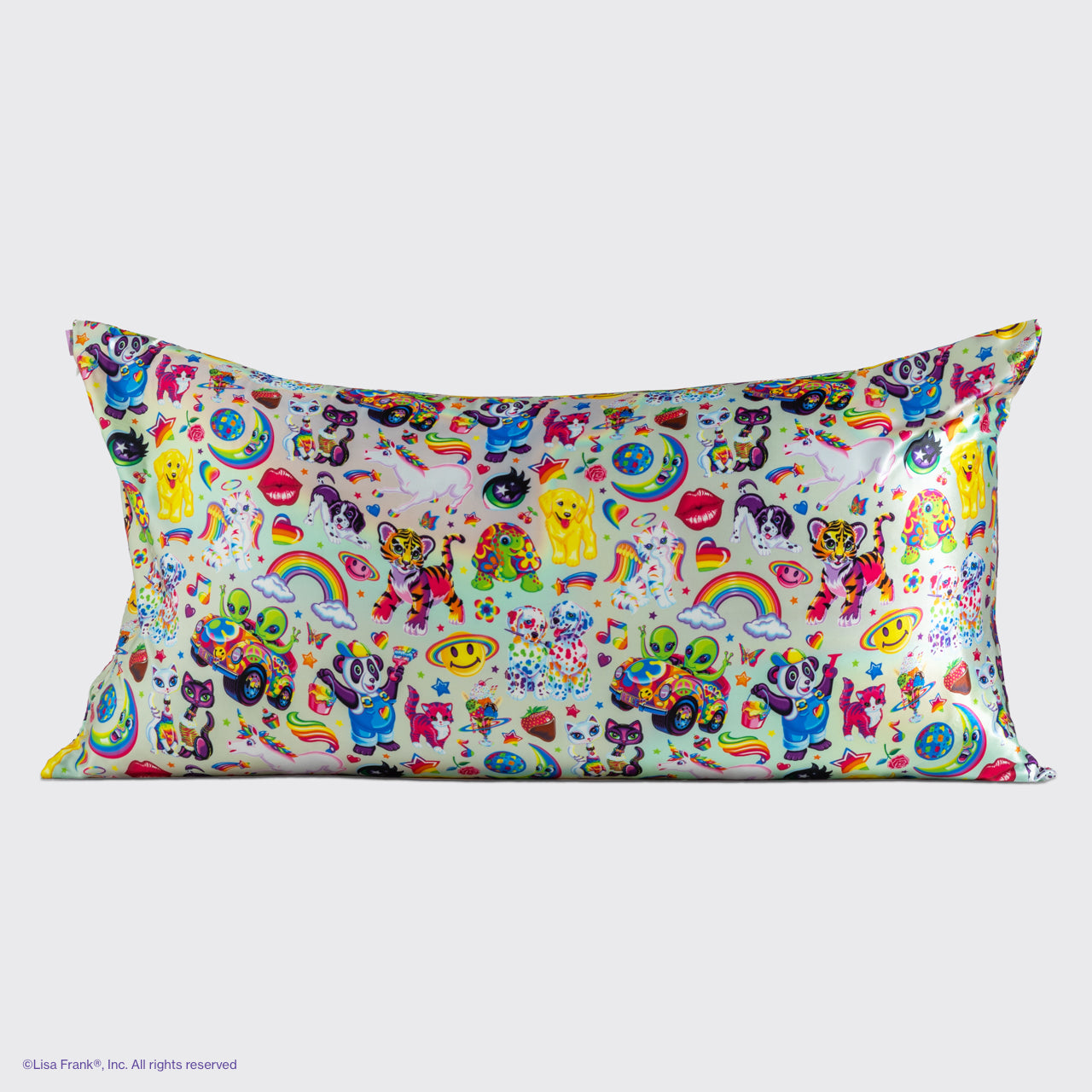 Lisa Frank x Kitsch Satin Pillowcase in The Fantastic World of Lisa Frank 2 Pack - King - Image 4
