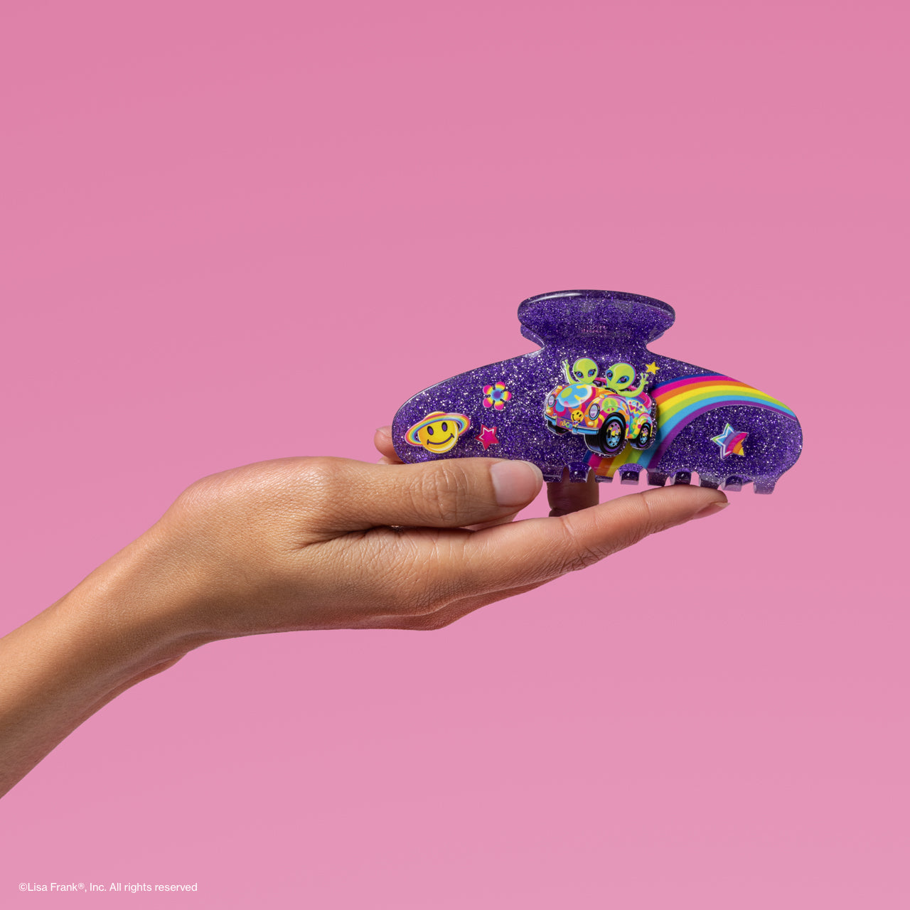 Lisa Frank x Kitsch Glitter Claw Clip in Zoomer? & Zorbit? - Image 4