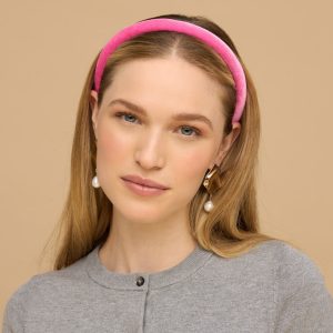 Alternative view of Red. Pink & Green Velvet Headbands