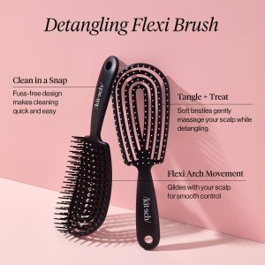 Alternative view of Black Detangling Flexi Brush