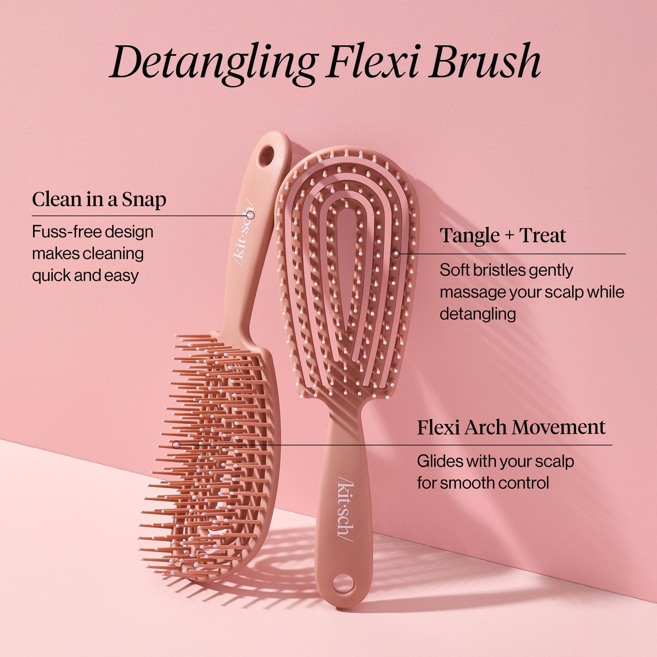 Terracotta Detangling Flexi Brush - Image 2