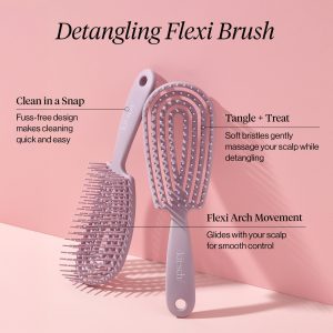 Alternative view of Soft Violet Detangling Flexi Brush
