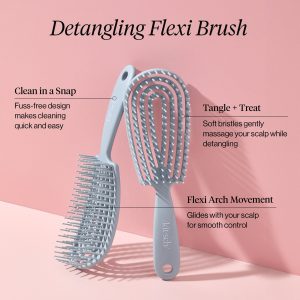 Alternative view of Haze Blue Detangling Flexi Brush