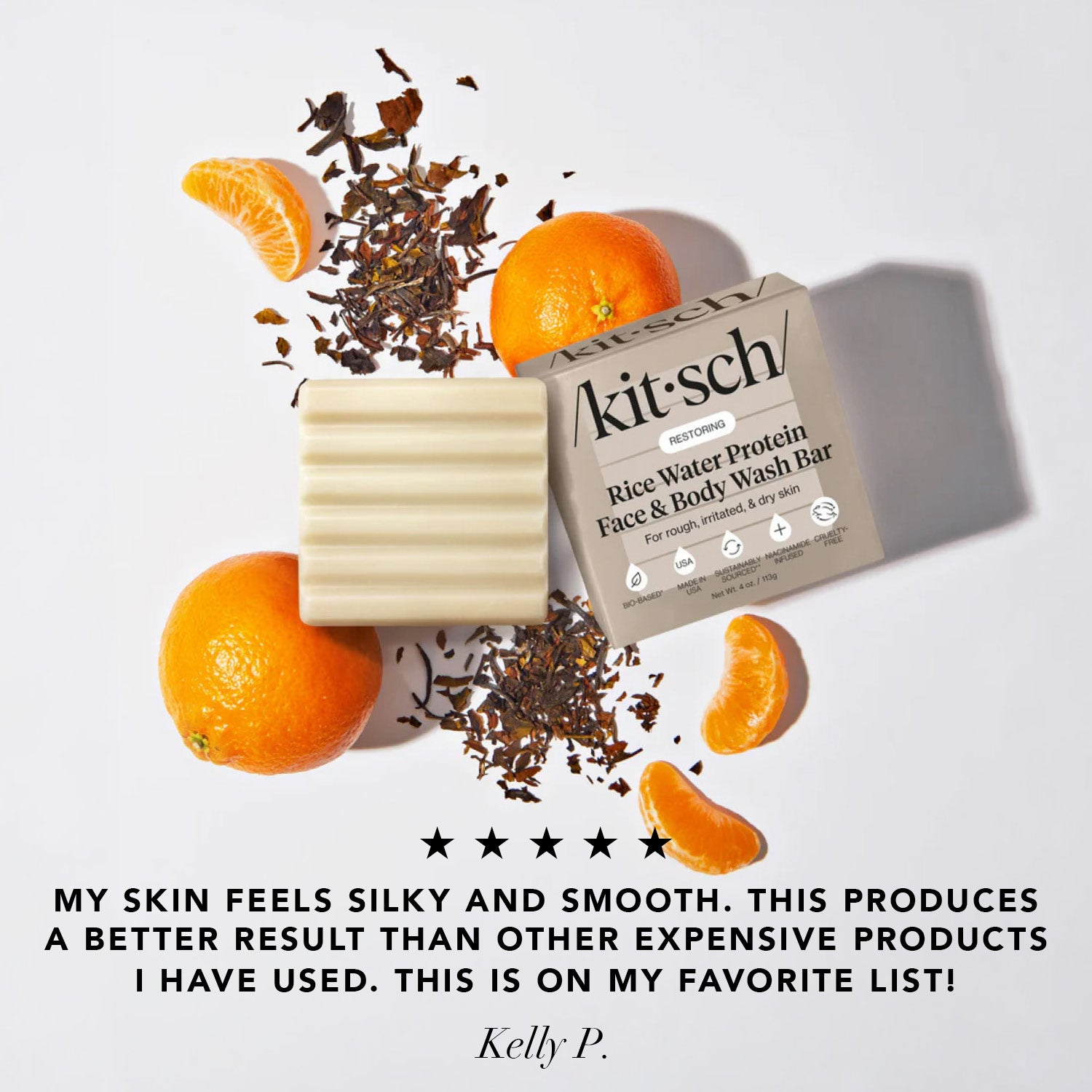 Rice Water Protein Restoring Face & Body Wash Bar - Image 2