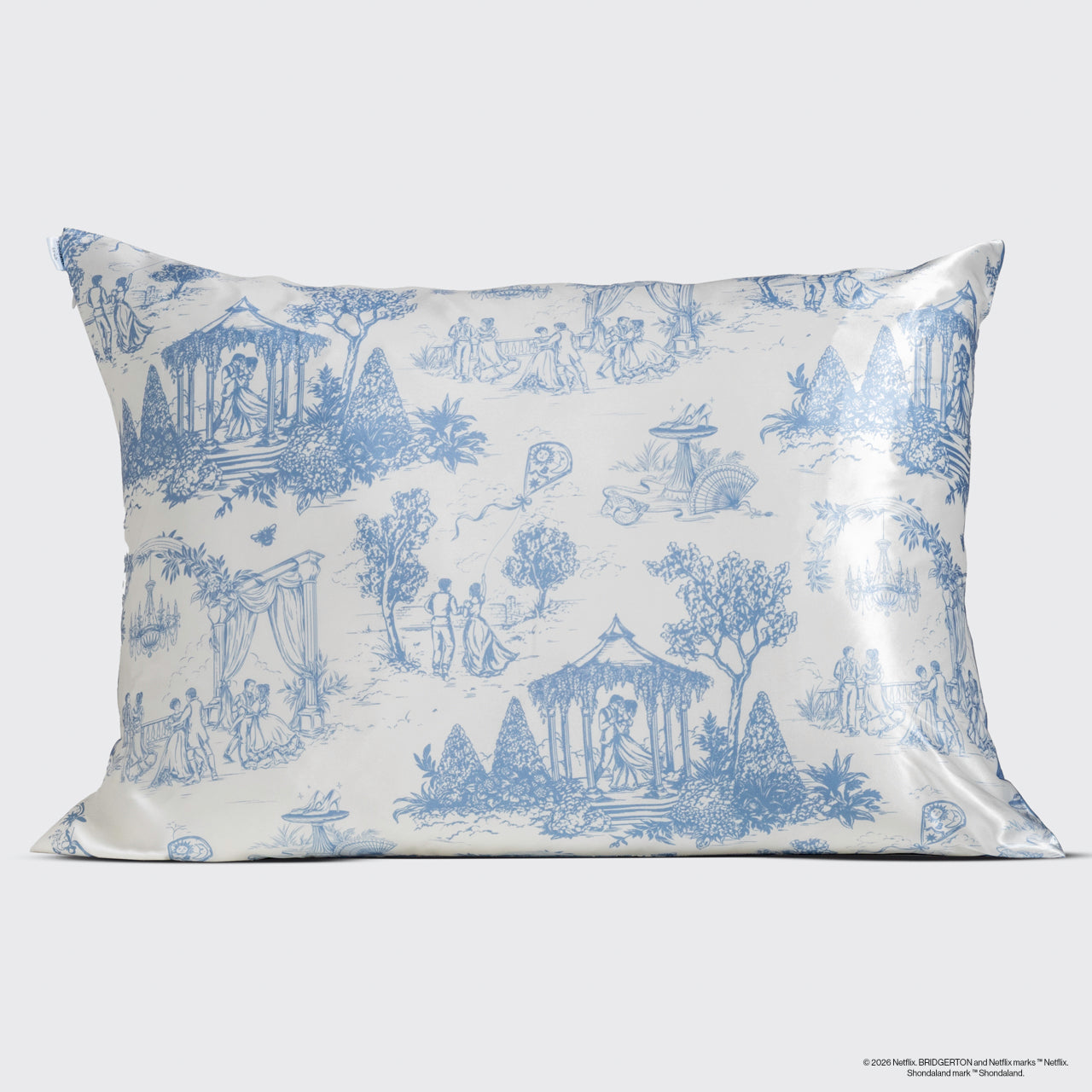 Bridgerton x Kitsch Satin Pillowcase in Garden Toile - Image 5