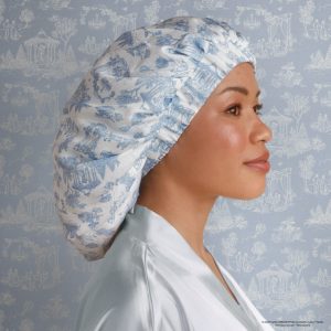 Alternative view of Bridgerton x Kitsch Breathable Satin Bonnet in Garden Toile