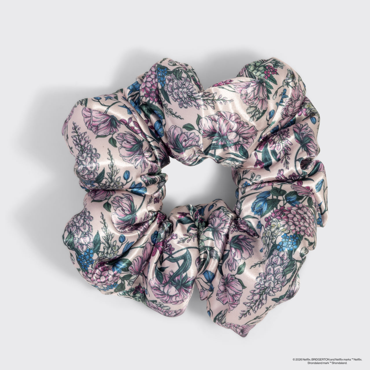 Bridgerton x Kitsch Satin Pillow Scrunchies? in Toile in Bloom - Image 5