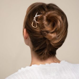 Alternative view of Gold Bow French Hair Pin - Mini
