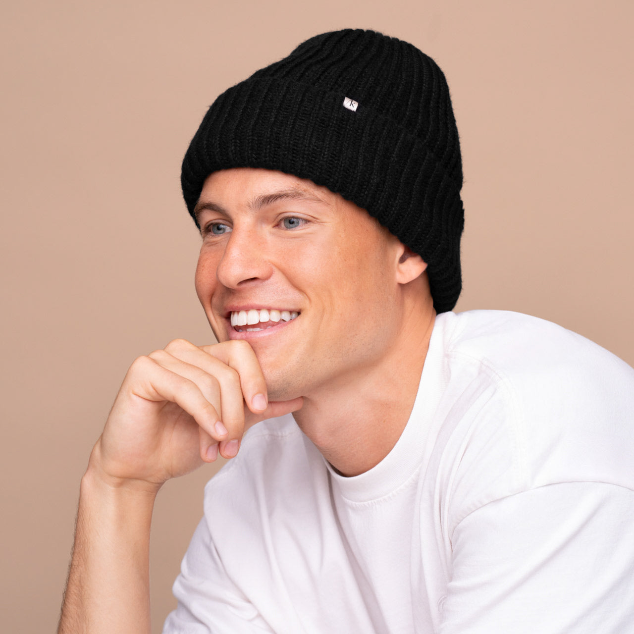 Glazey??? Satin-Lined Beanie in Black - Image 4