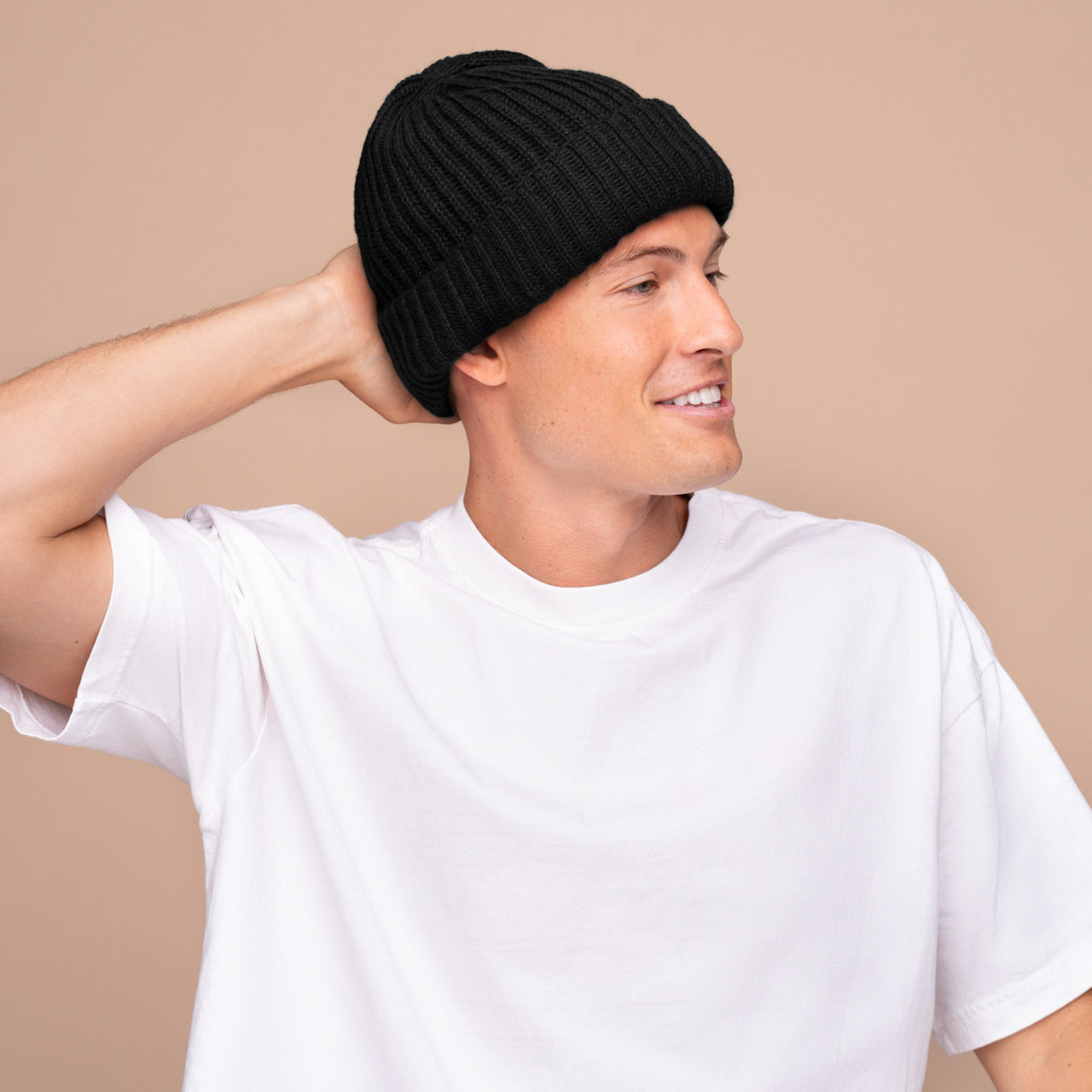 Glazey??? Satin-Lined Beanie in Black - Image 3