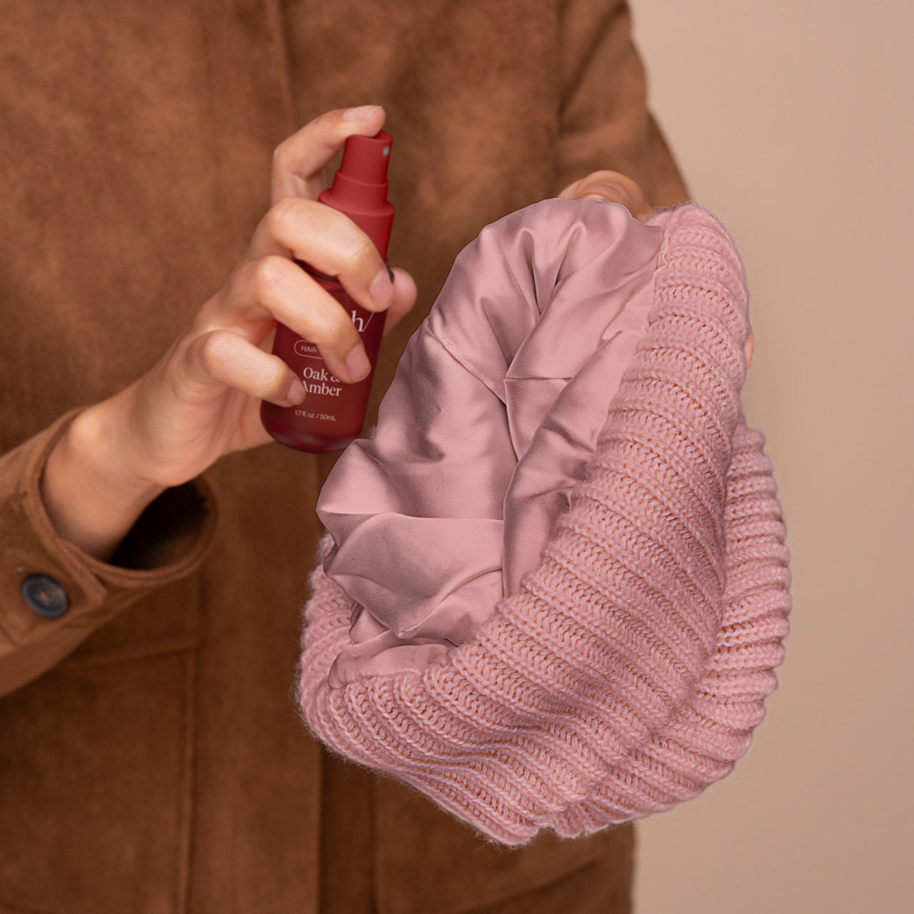 Glazey??? Satin-Lined Beanie in Blush - Image 4