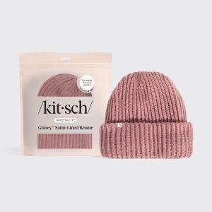 Glazey??? Satin-Lined Beanie in Blush