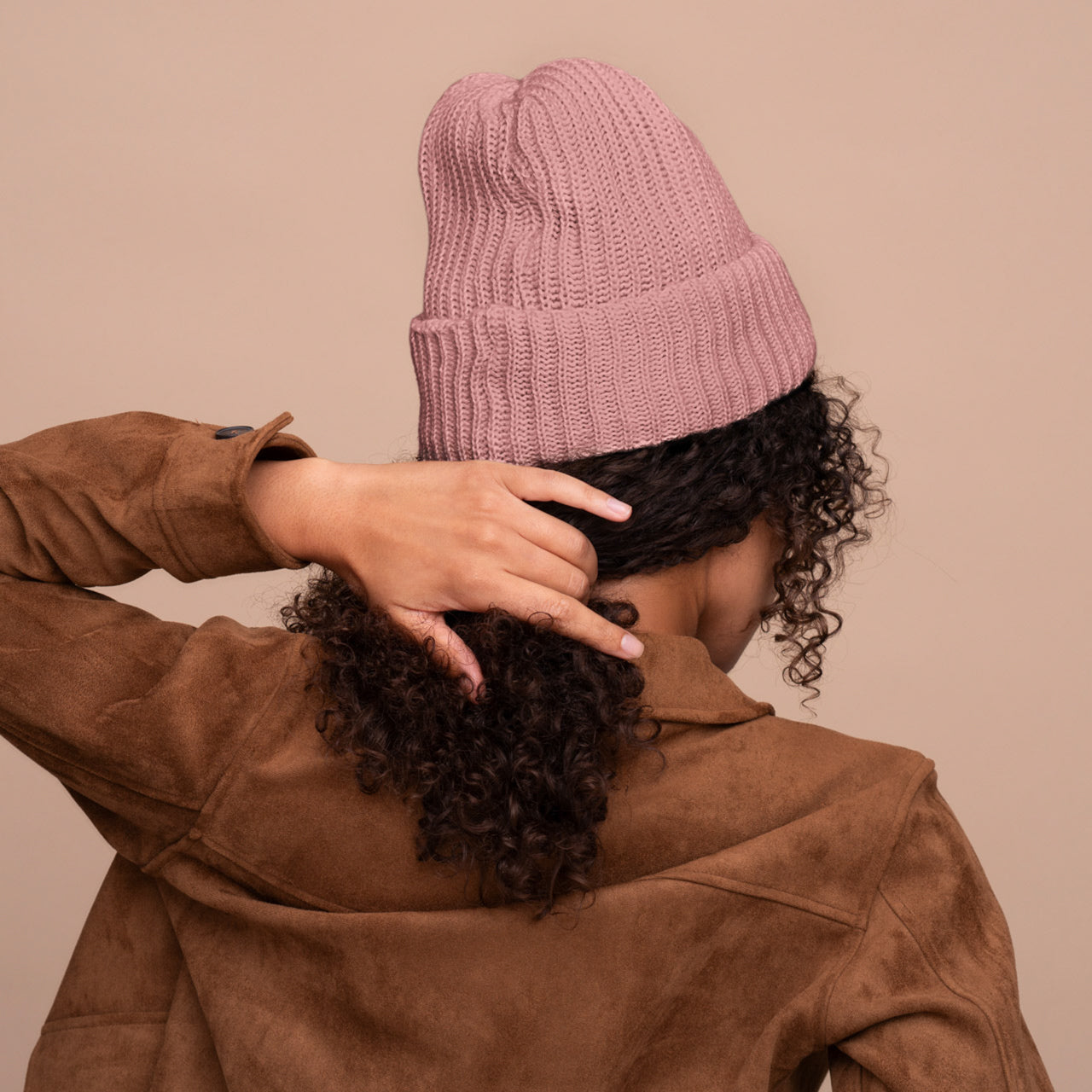 Glazey??? Satin-Lined Beanie in Blush - Image 3