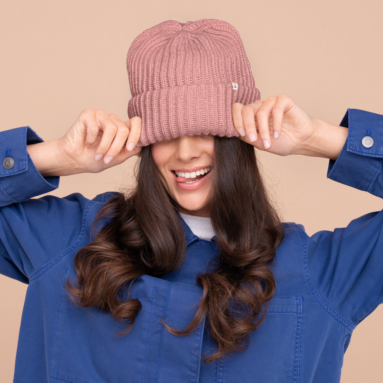 Glazey??? Satin-Lined Beanie in Blush - Image 5