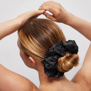 Alternative view of Black Satin Pillow Scrunchies®