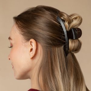 Alternative view of Black Arched Claw Clip - Large