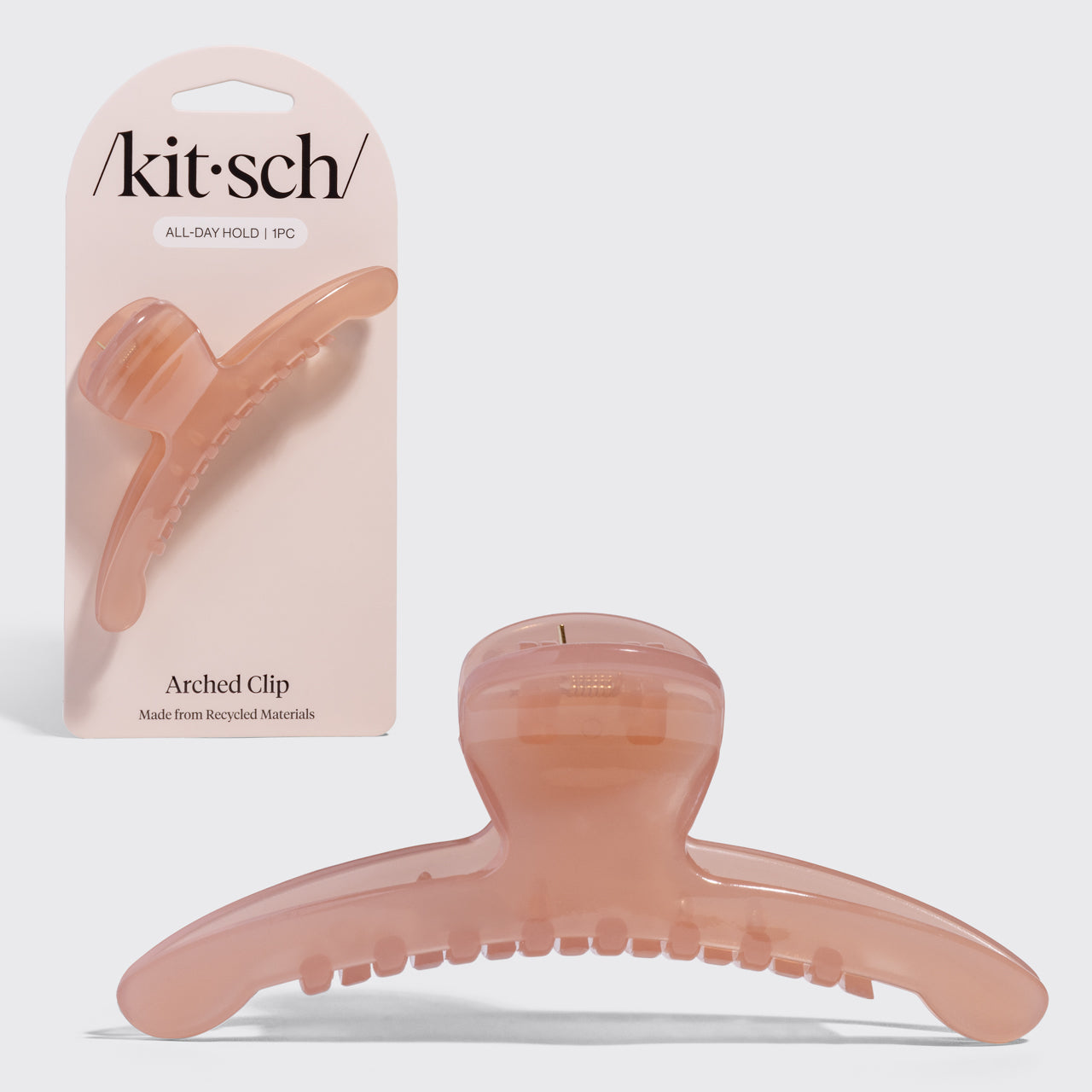 Soft Pink Arched Claw Clip - Large