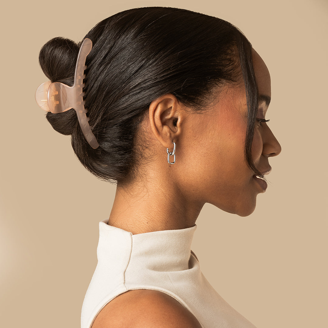 Soft Pink Arched Claw Clip - Large - Image 2