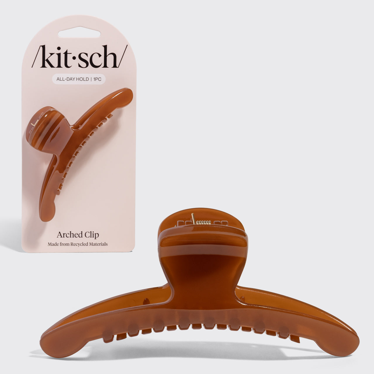Mocha Arched Claw Clip - Large