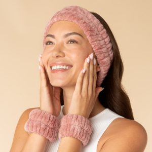 Alternative view of Terracotta Spa Headband & Wristlets 3pc Set
