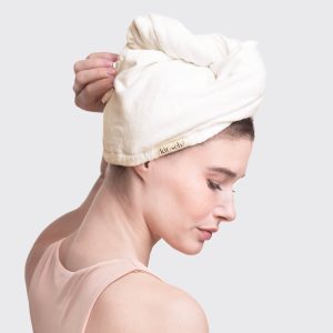 Alternative view of Organic Bamboo Hair Towel - White
