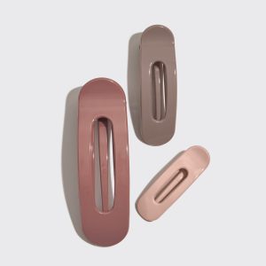 Alternative view of Terracotta Flat Claw Clips 3pc Set