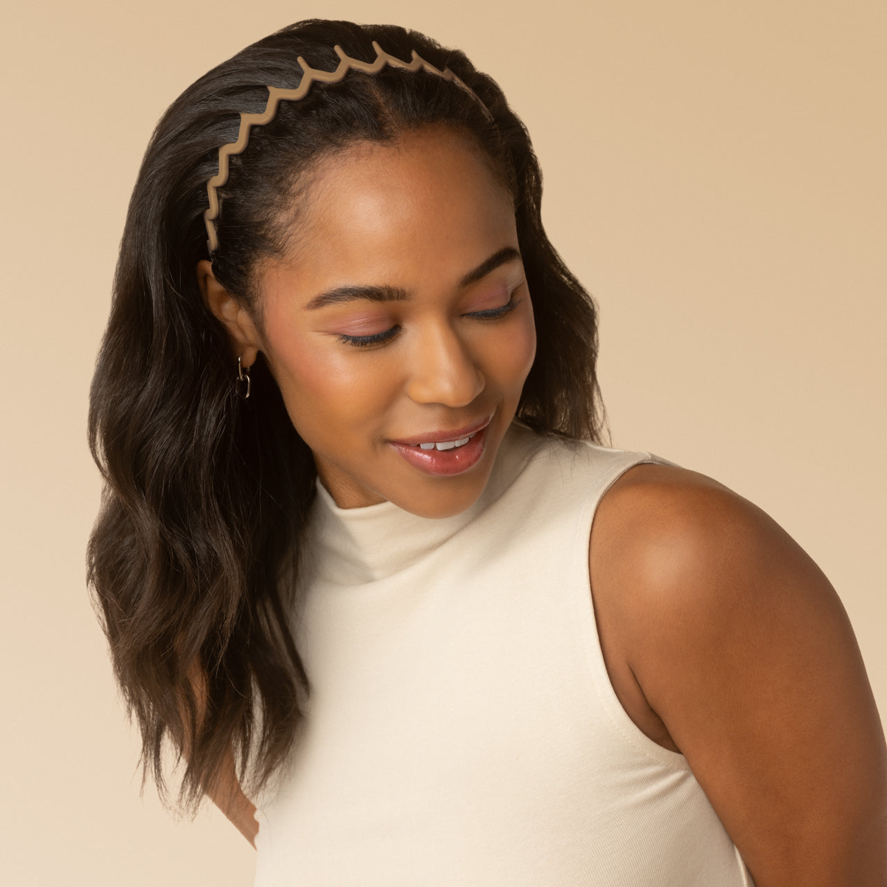 Neutral Zig Zag Headbands 2pc Set - Image 4
