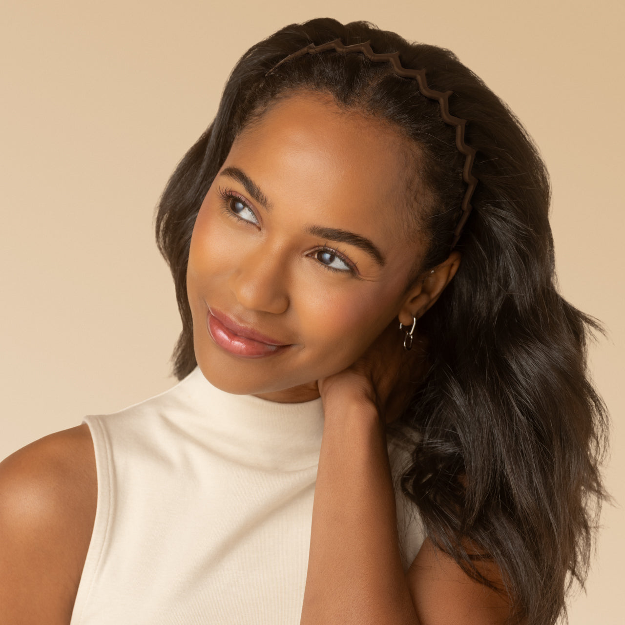 Neutral Zig Zag Headbands 2pc Set - Image 3