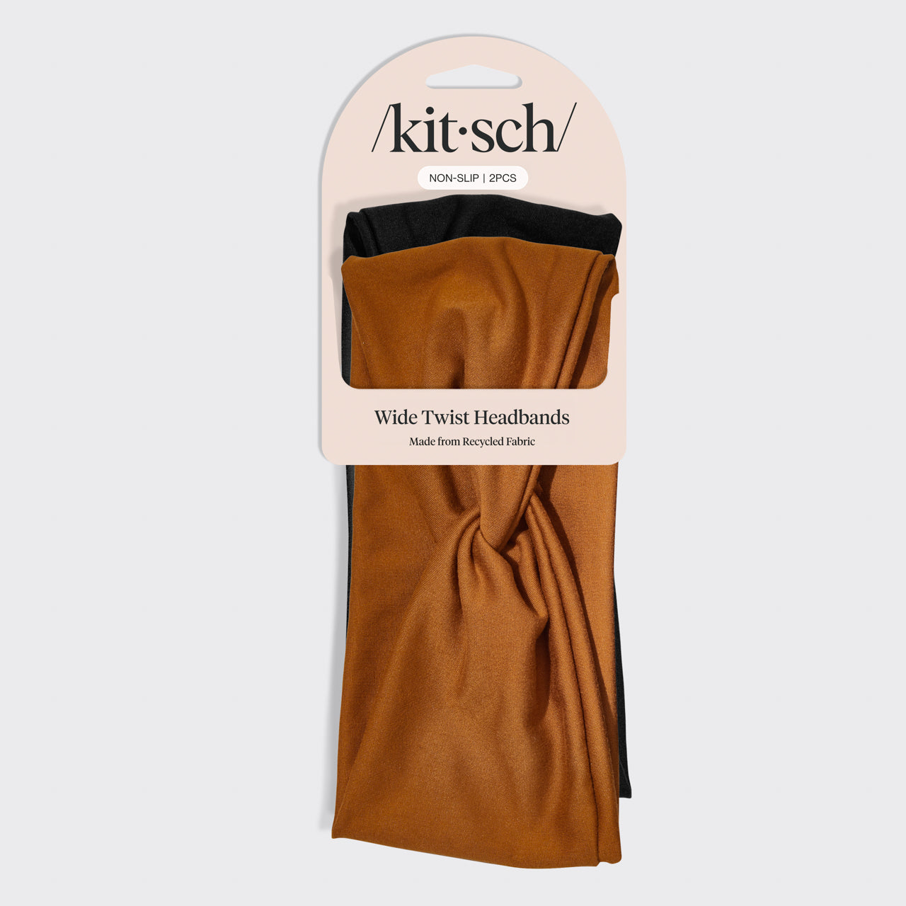 Black & Camel Wide Headbands 2pc Set - Image 4