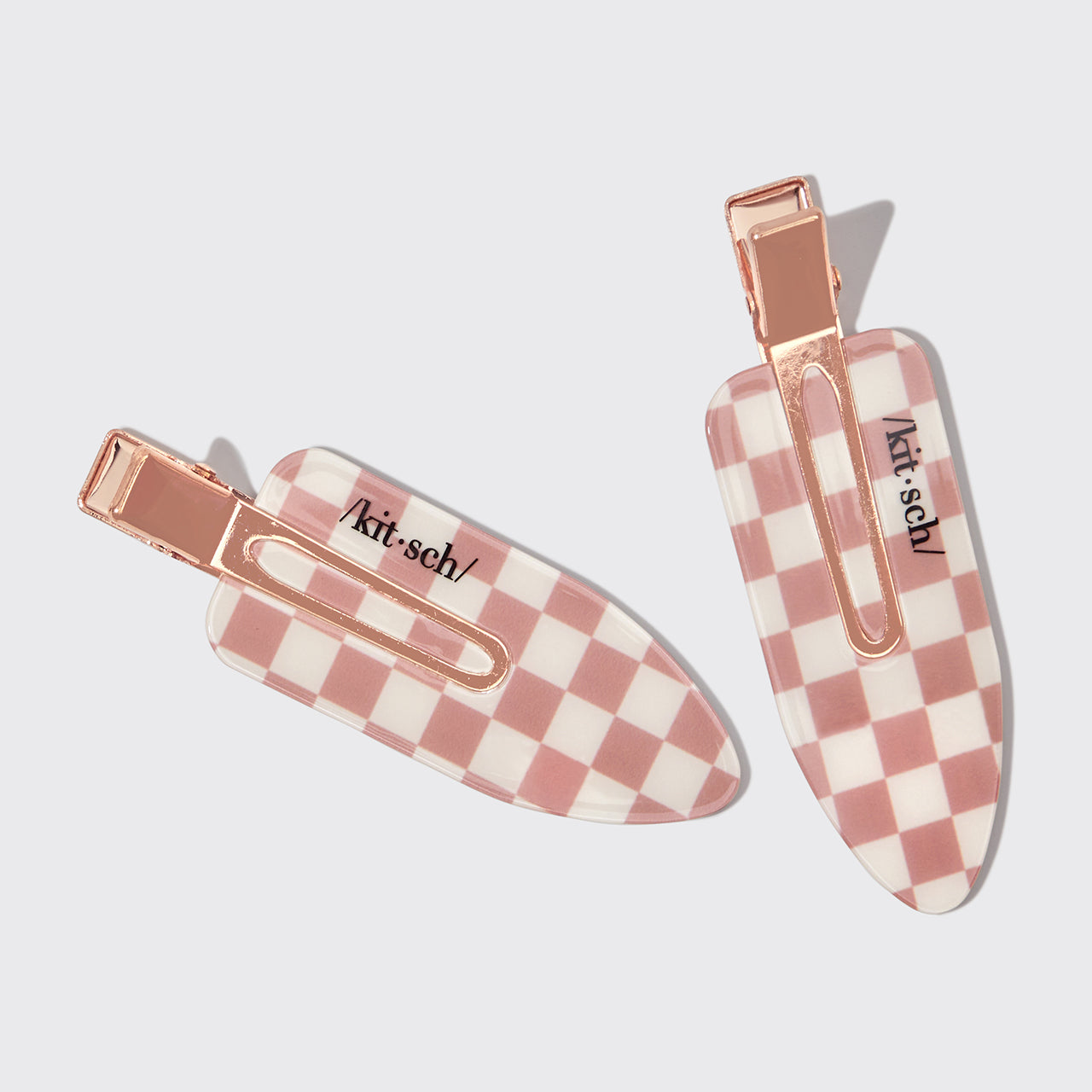 XL Terracotta Checker Creaseless Clips 2pc Set - Image 2