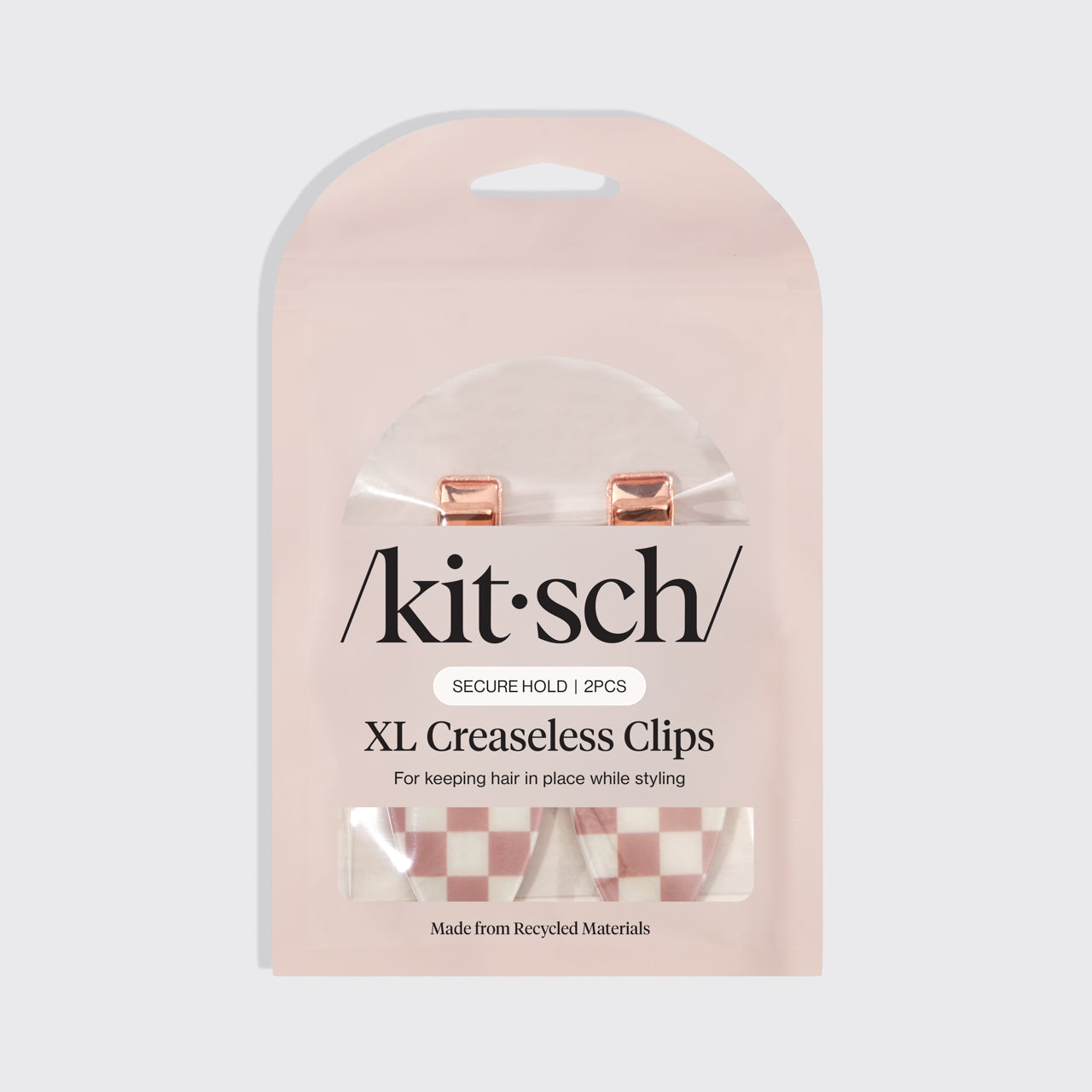 XL Terracotta Checker Creaseless Clips 2pc Set - Image 3