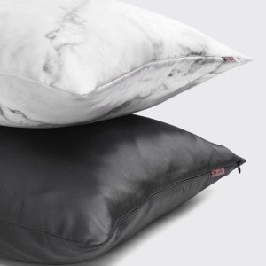 Alternative view of Satin Pillowcase in Charcoal