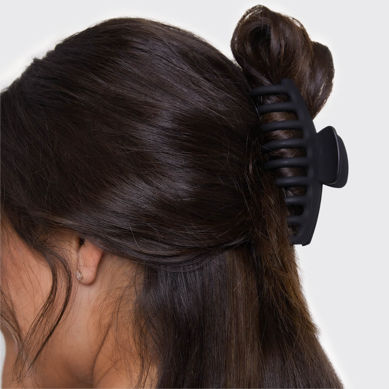 Black & Tort Matte Claw Clips 2pc Set - Oversized - Image 2