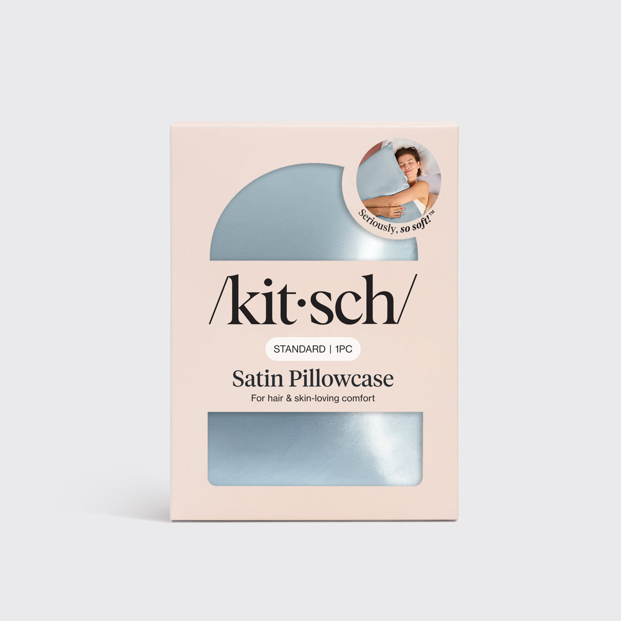 Satin Pillowcase in Haze Blue - Image 4