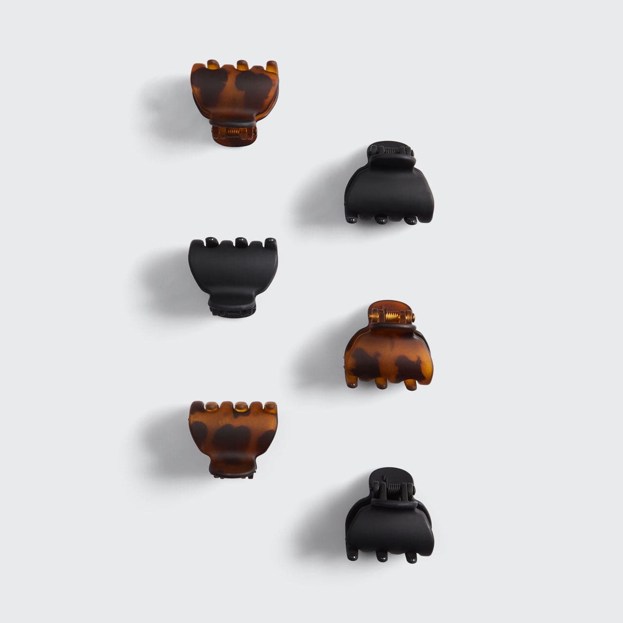 Black & Tort Claw Clips 6pc Set - X-Small - Image 3