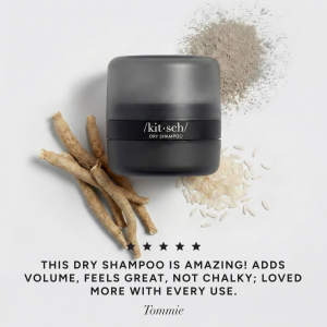 Alternative view of Dark Volumizing Rice Protein Dry Shampoo with Puff