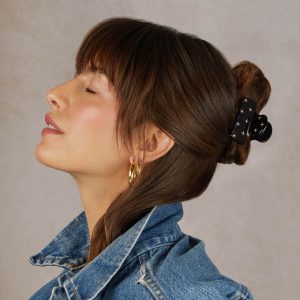 Alternative view of Black Rhinestone Cloud Claw Clip