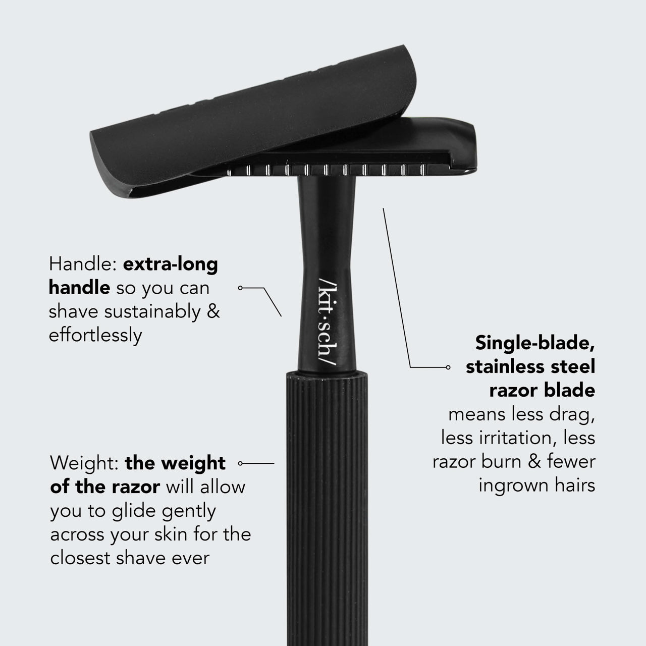Safety Razor & Shave Butter Bundle - Black - Image 2