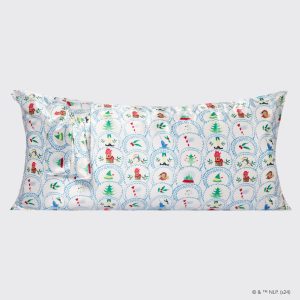 Alternative view of Kitsch x Elf Satin Pillowcase in North Pole - King