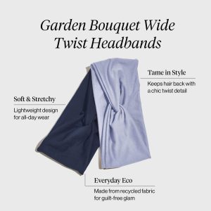 Alternative view of Garden Bouquet Wide Twist Headbands 2pc Set
