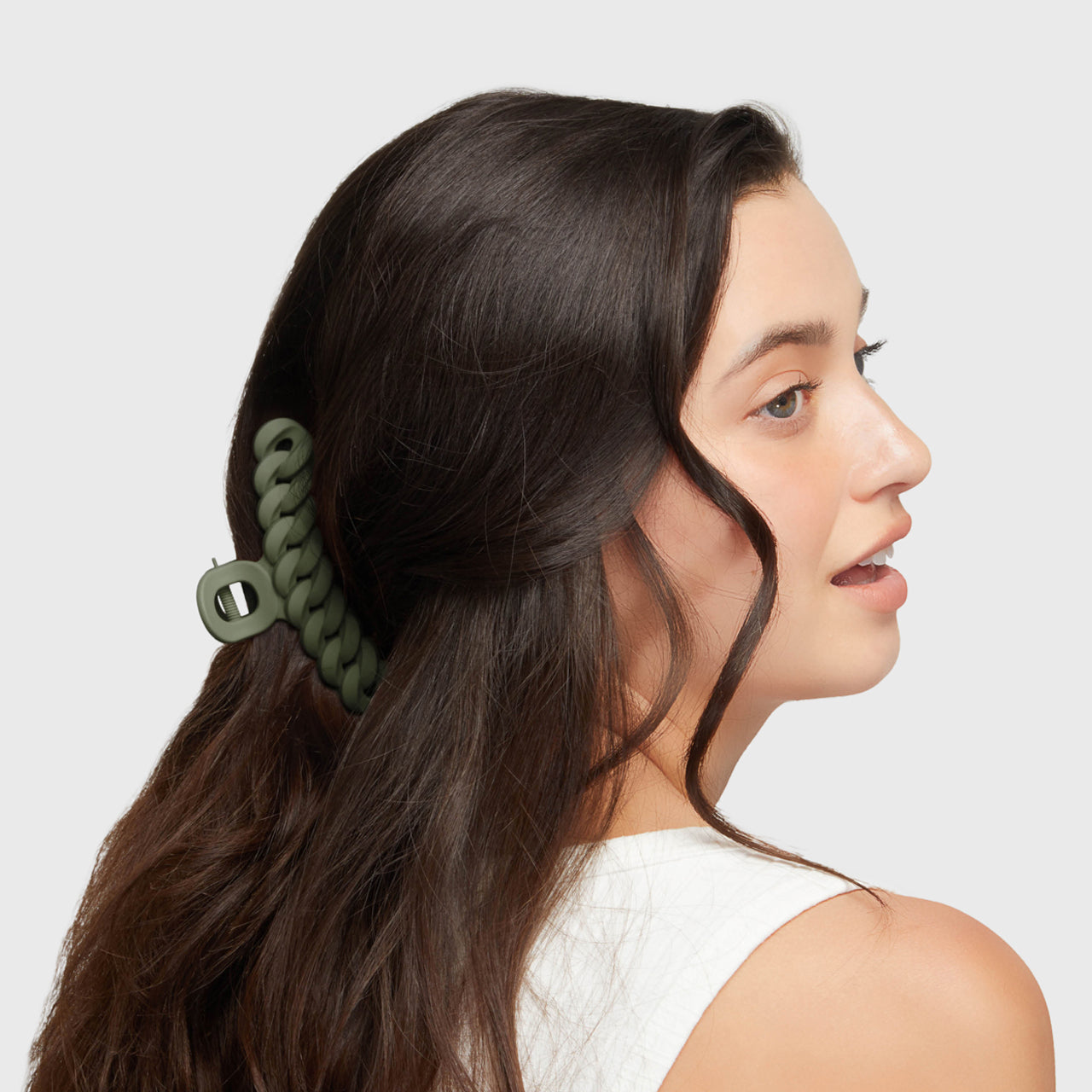 Black & Moss Chain Claw Clips 3pc Set - Image 4