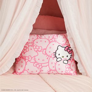 Alternative view of Kitsch x Hello Kitty Satin Pillowcase in Pink Hello Kitty Faces