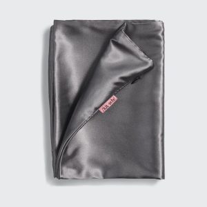 Alternative view of Satin Pillowcase in Charcoal 2 Pack