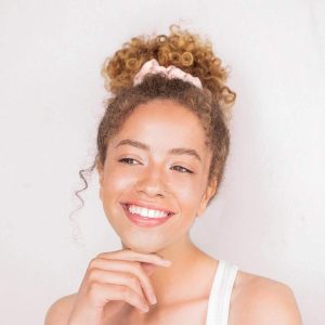 Alternative view of Satin Sleep Scrunchies - Blush